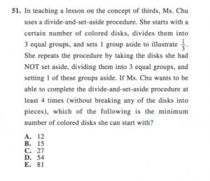 advanced level word problem on the ACT